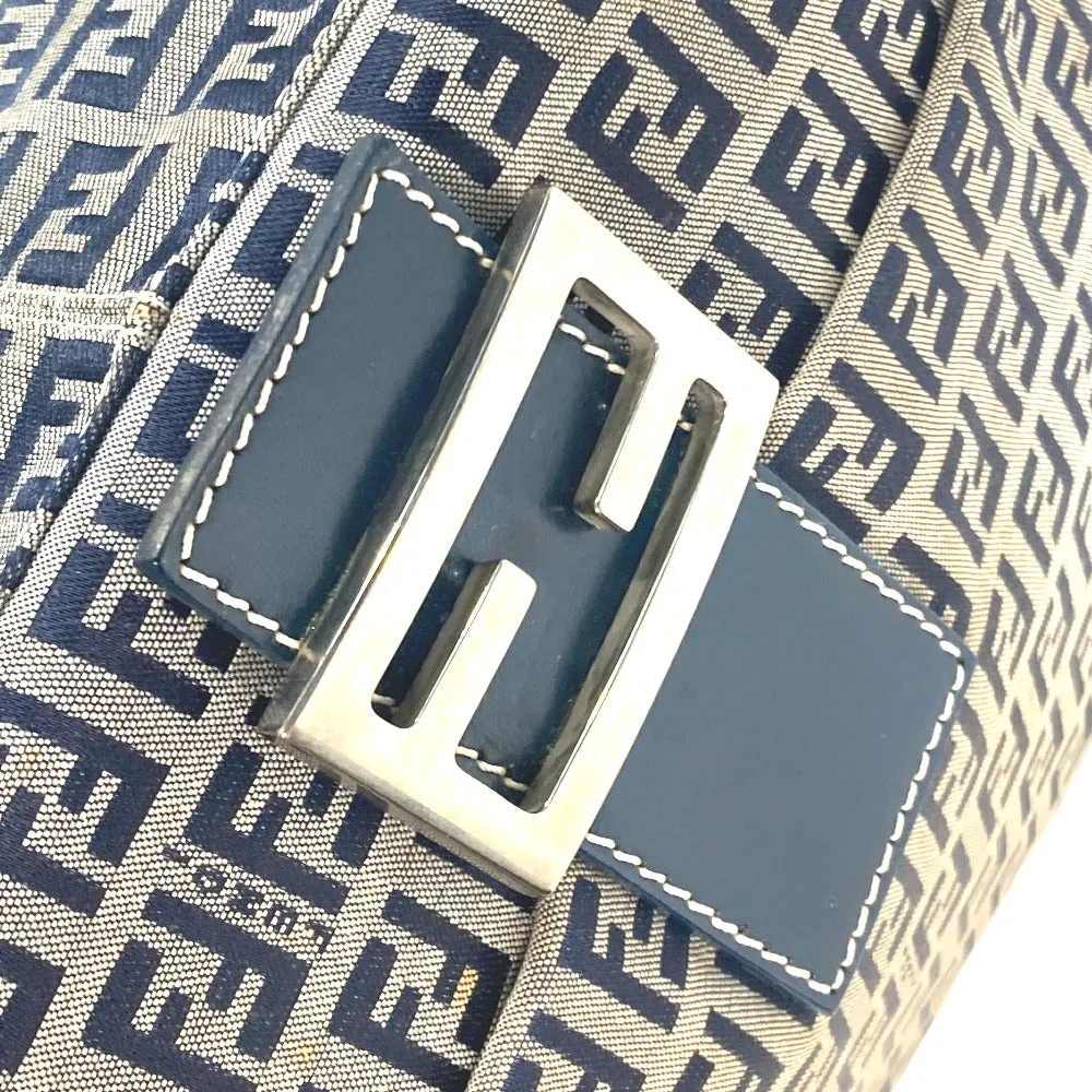 FENDI Shoulder Bag Canvas / leather Navy shoulder bag Mamma Bucket Women Used