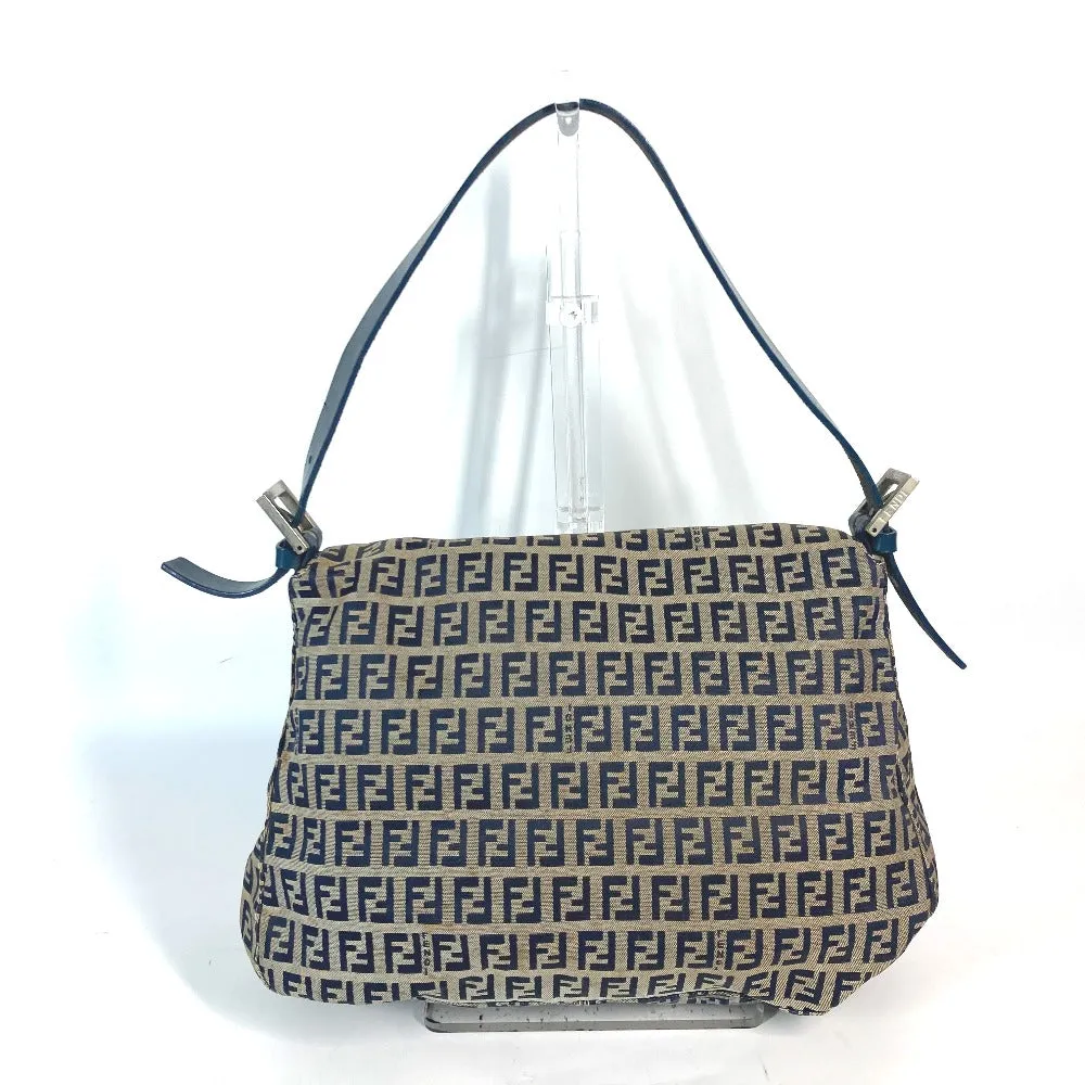 FENDI Shoulder Bag Canvas / leather Navy shoulder bag Mamma Bucket Women Used