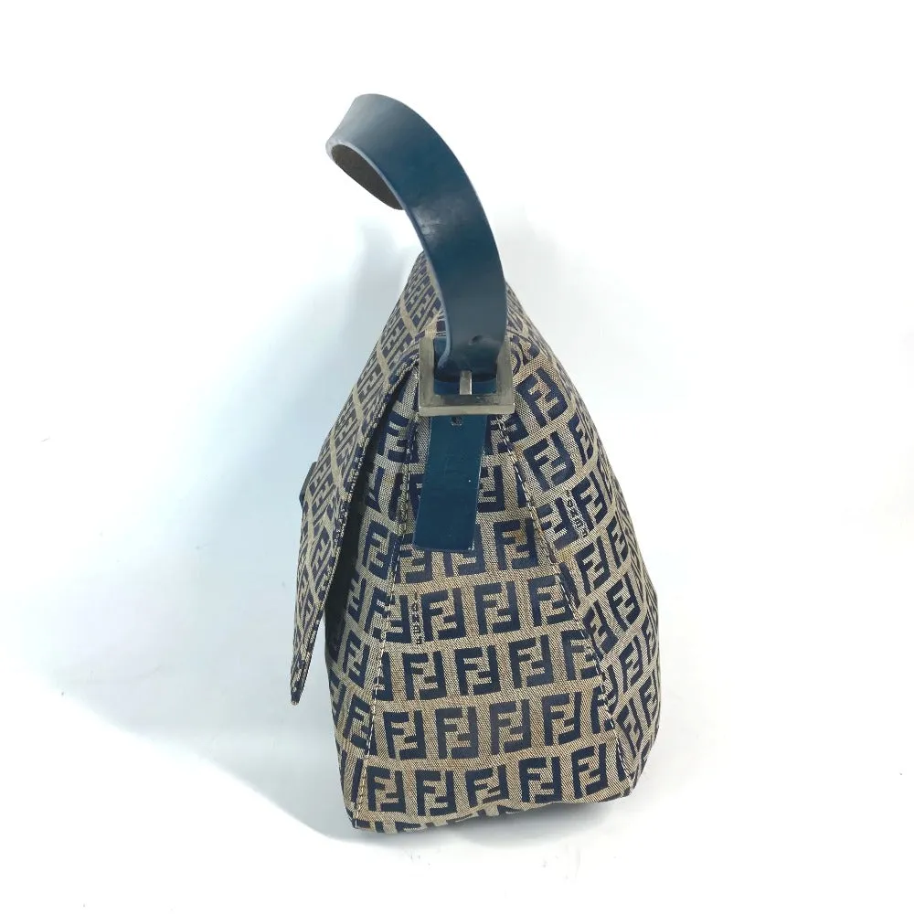 FENDI Shoulder Bag Canvas / leather Navy shoulder bag Mamma Bucket Women Used