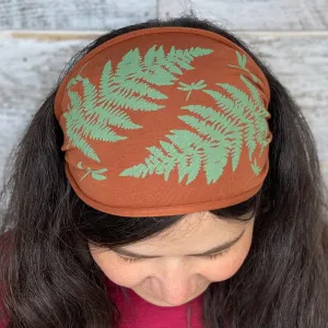 Fern Dragonfly Headband - Brown