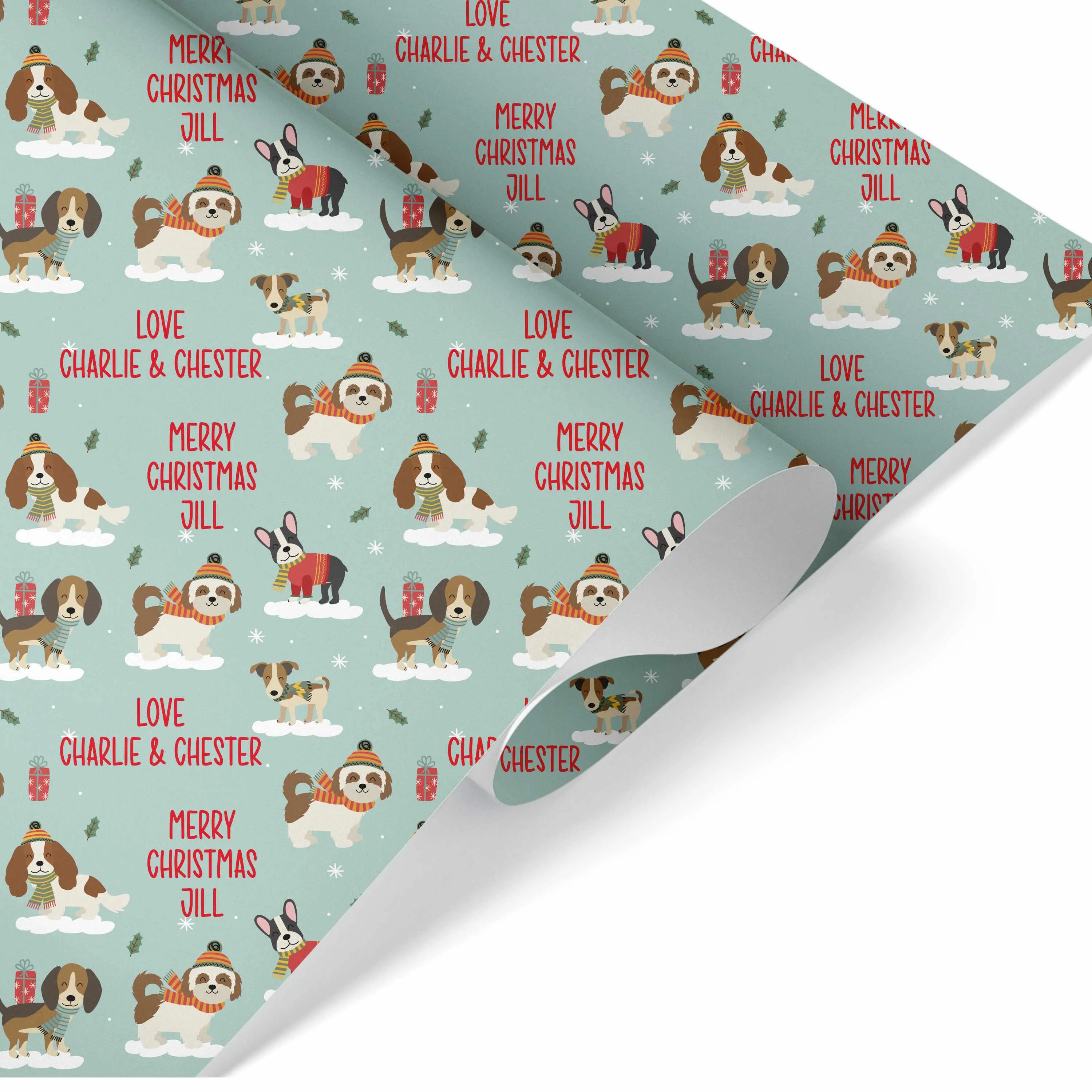 Festive Dogs Gift Wrapping Paper