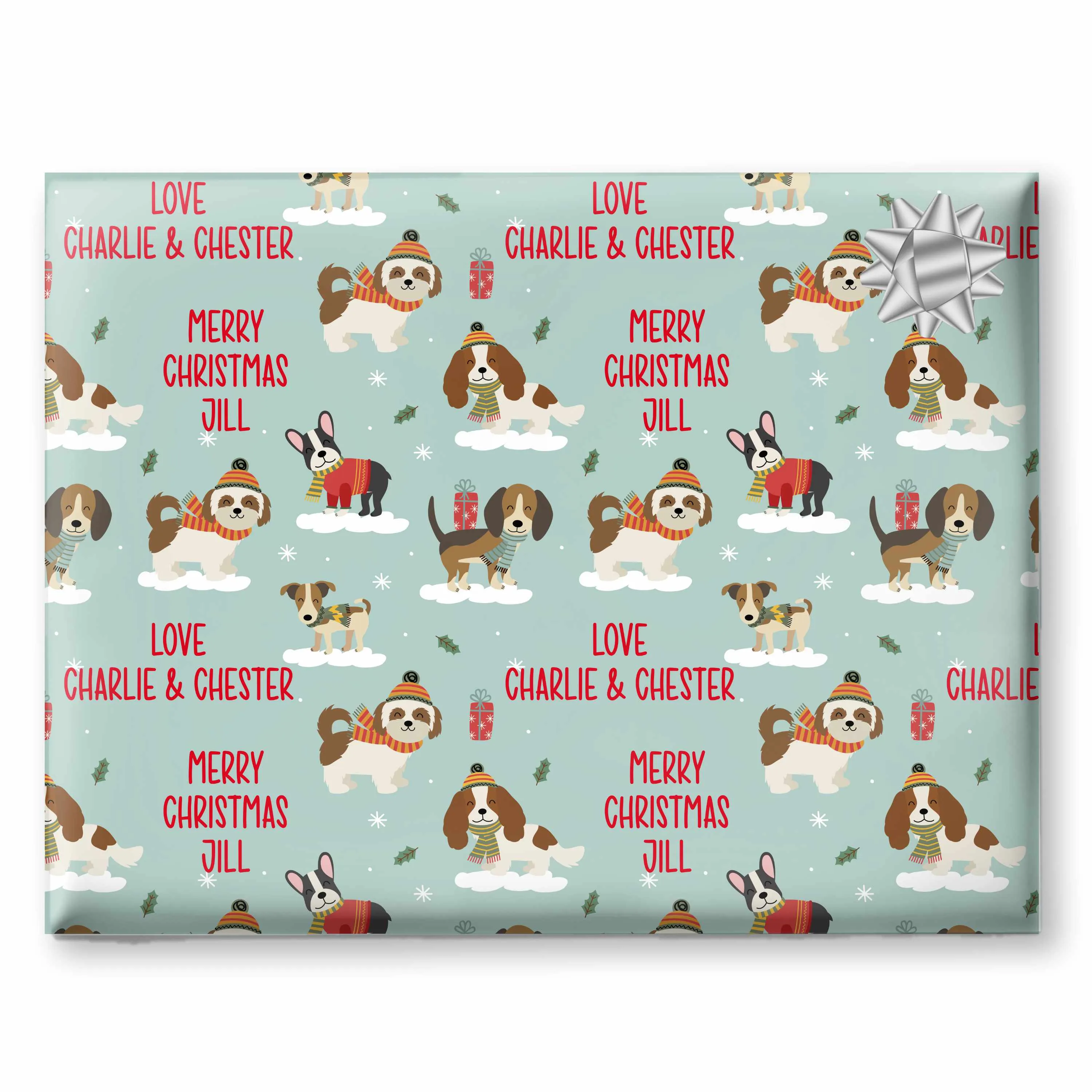 Festive Dogs Gift Wrapping Paper