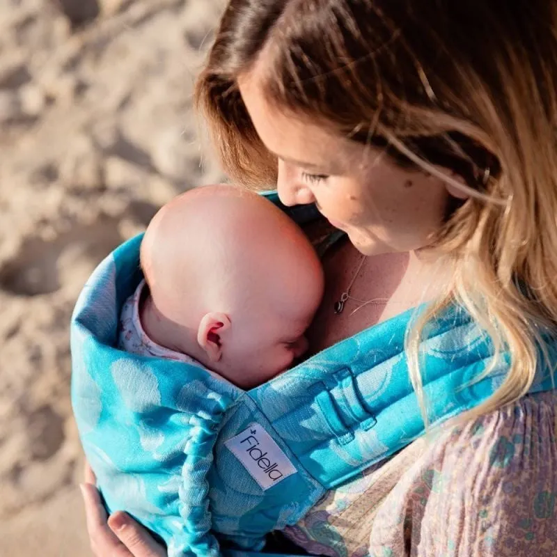 Fidella Fly Tai - MeiTai babycarrier Limited Edition- Sirens -blue linen (Baby Size from Birth)