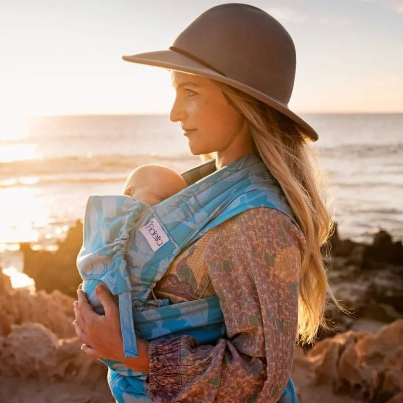 Fidella Fly Tai - MeiTai babycarrier Limited Edition- Sirens -blue linen (Baby Size from Birth)