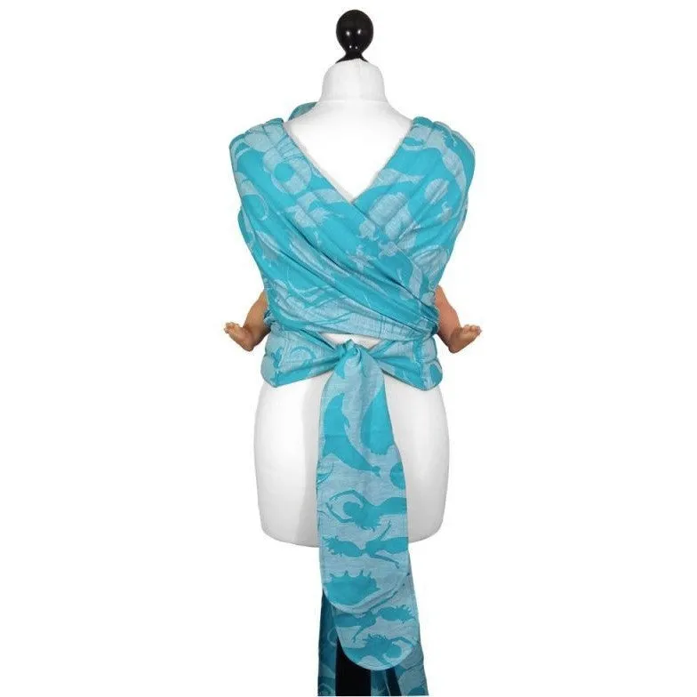 Fidella Fly Tai - MeiTai babycarrier Limited Edition- Sirens -blue linen (Baby Size from Birth)
