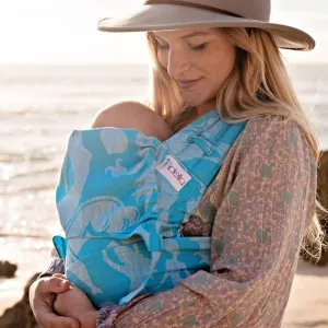 Fidella Fly Tai - MeiTai babycarrier Limited Edition- Sirens -blue linen (Baby Size from Birth)