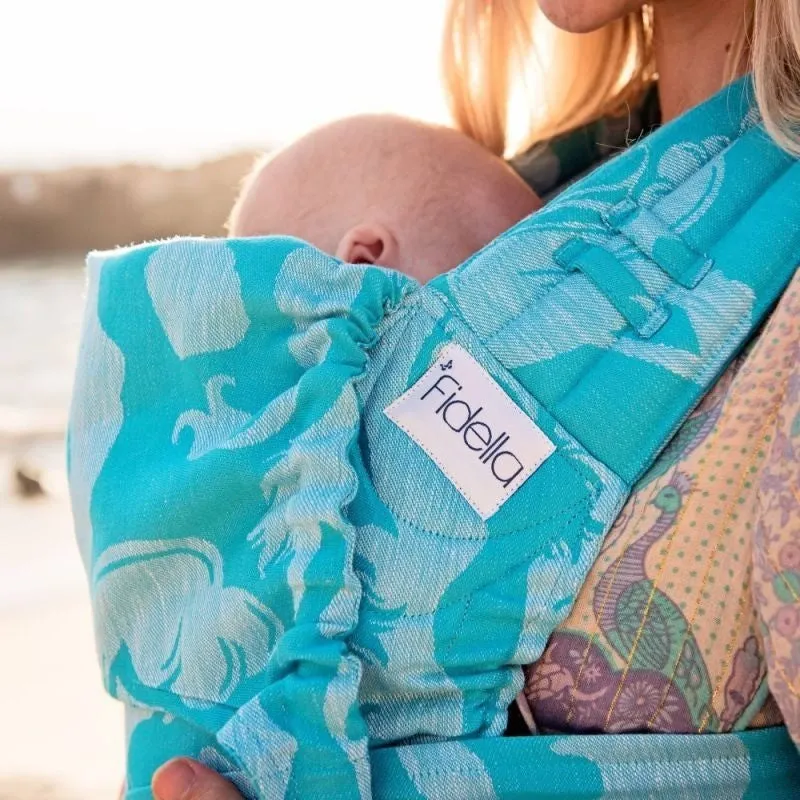 Fidella Fly Tai - MeiTai babycarrier Limited Edition- Sirens -blue linen (Baby Size from Birth)
