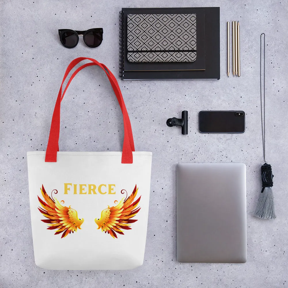 Fierce Angel Wings Fire - Tote bag, shoulder bag, beach bag