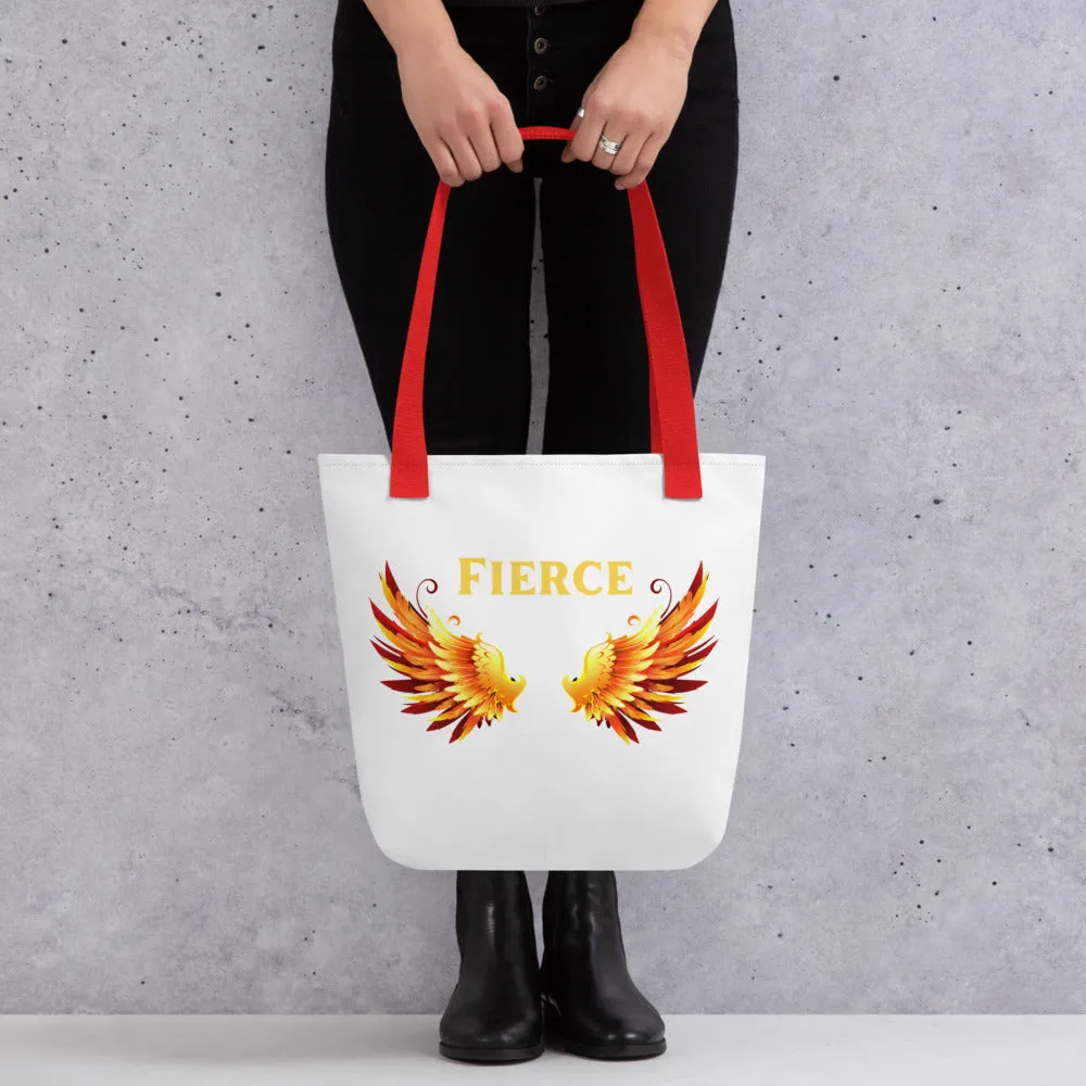 Fierce Angel Wings Fire - Tote bag, shoulder bag, beach bag