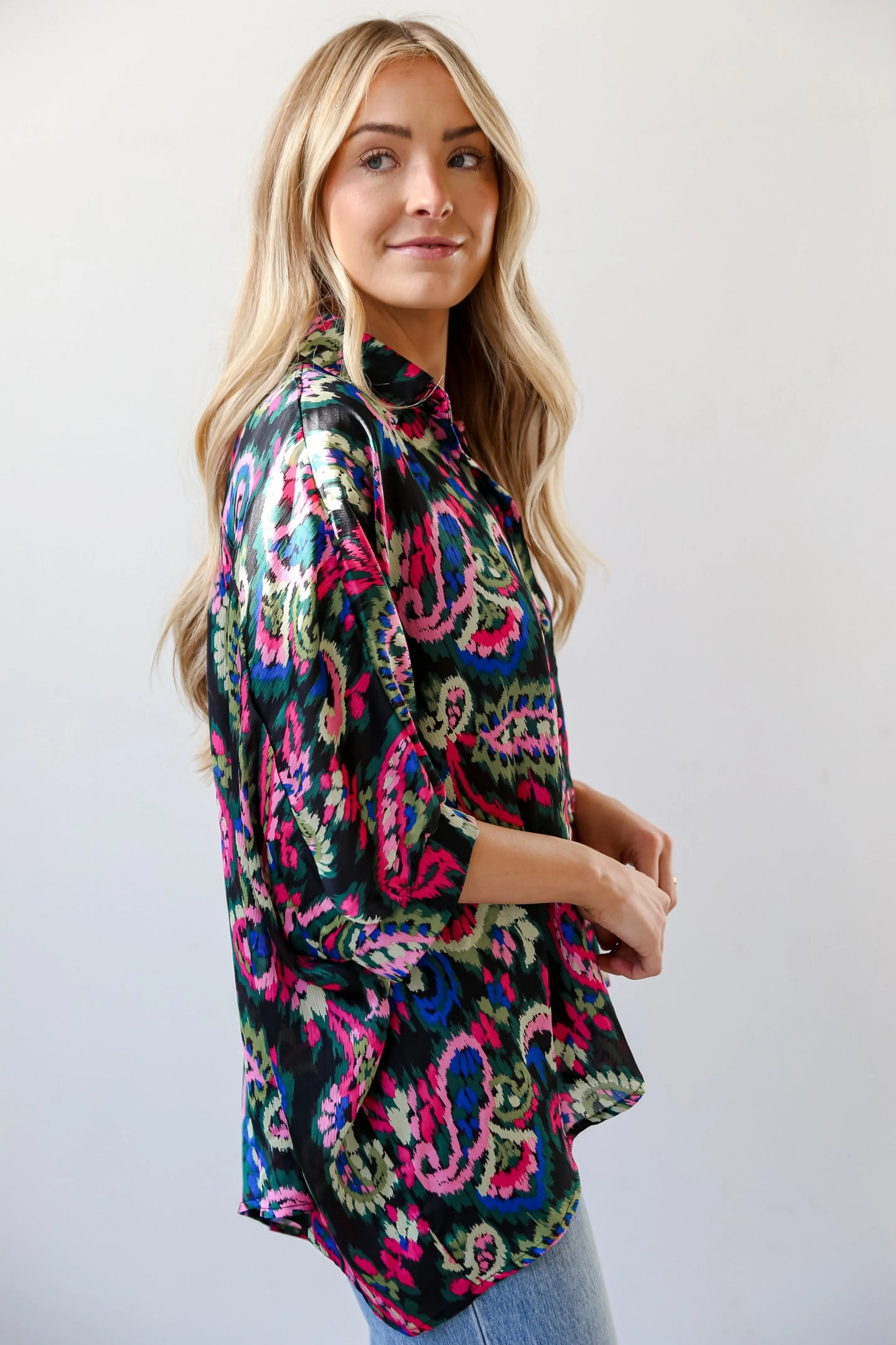 FINAL SALE - Artistically Chic Black Oversized Blouse