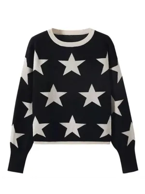 Fine Knit Star Sweater