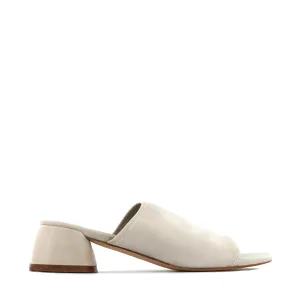 FIO LEATHER BLOCK HEEL SANDALS