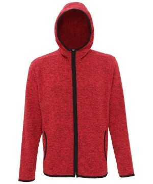 Fire Red/Black Fleck - TriDri® Melange knit fleece jacket