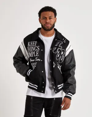 First Row Keep Things Simple Varsity Jacket