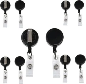 FIS Name Badge Reel Black / Grey