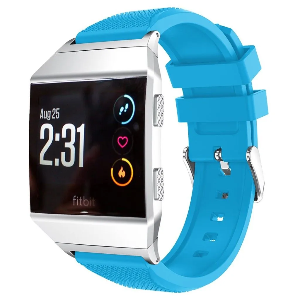 Fitbit Ionic rhombus texture soft silicone watchband - Blue