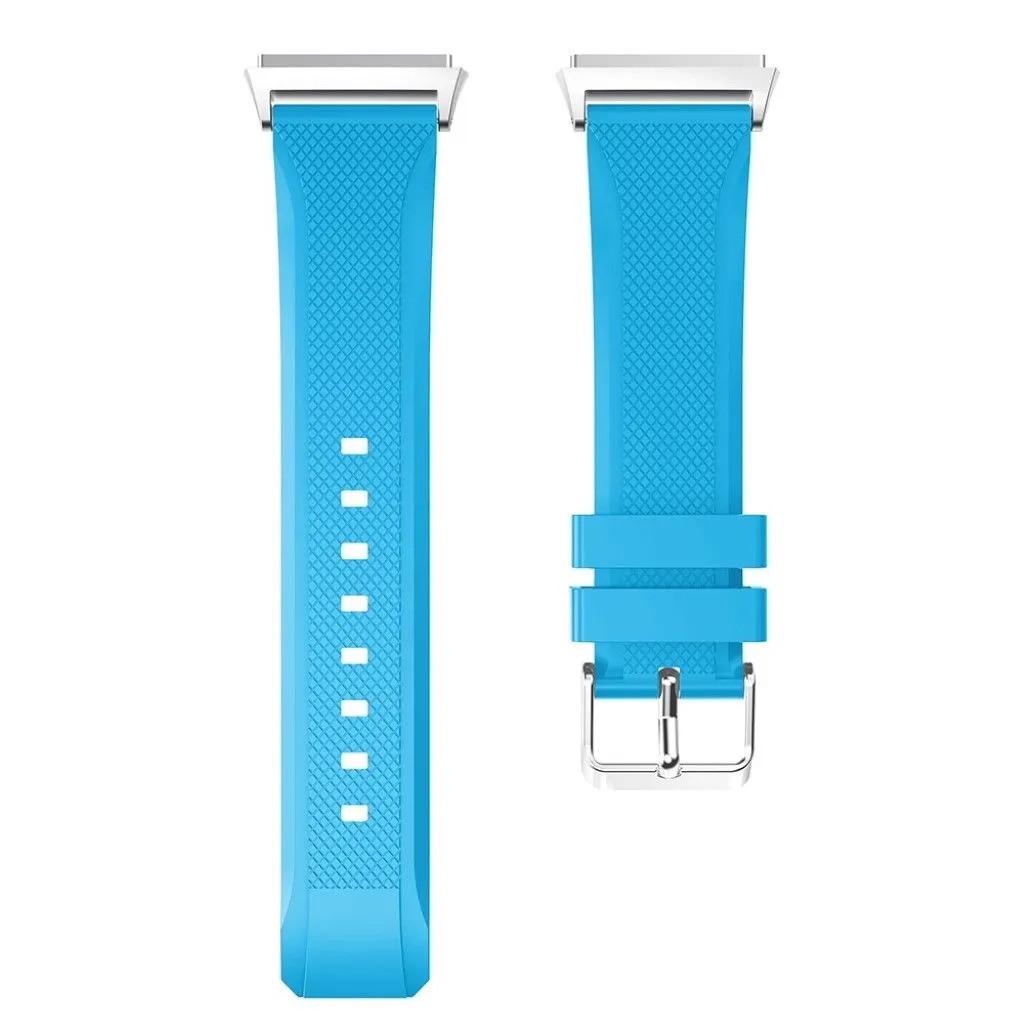 Fitbit Ionic rhombus texture soft silicone watchband - Blue