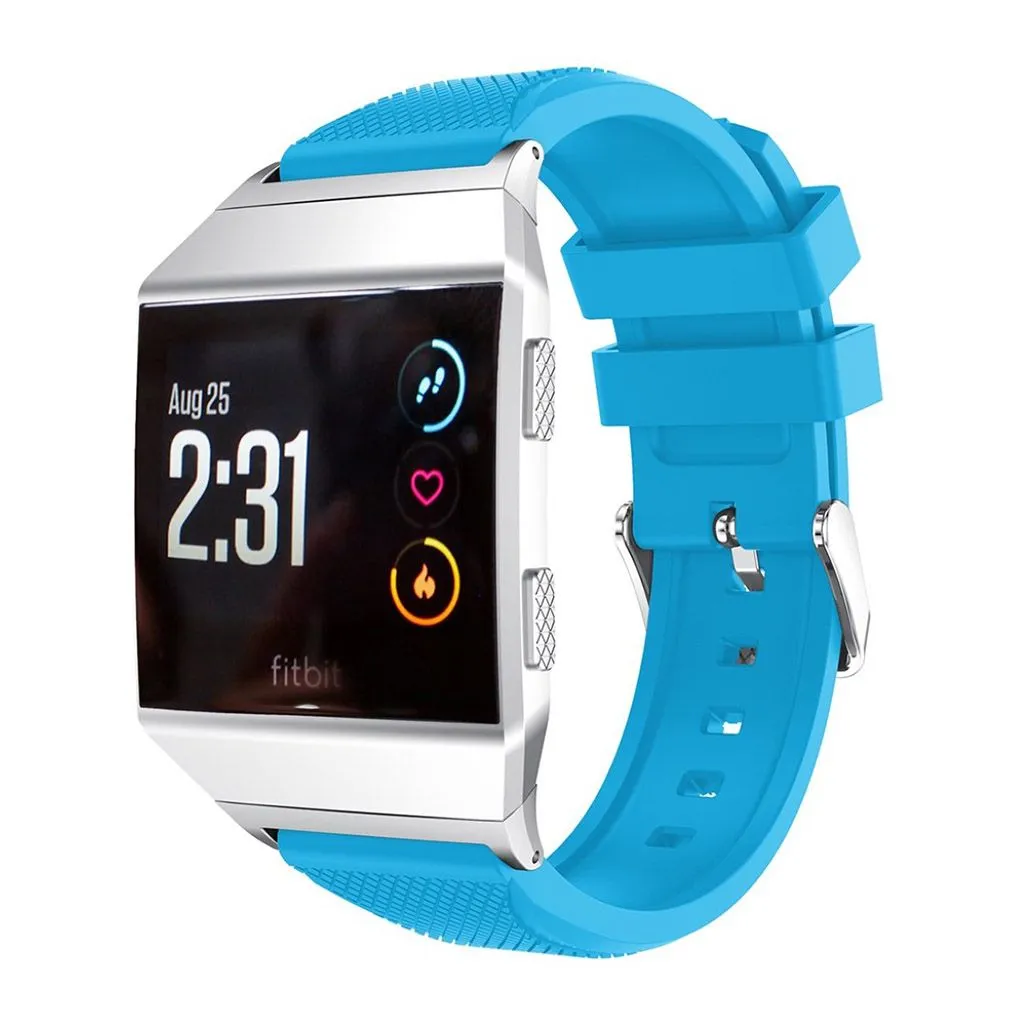 Fitbit Ionic rhombus texture soft silicone watchband - Blue