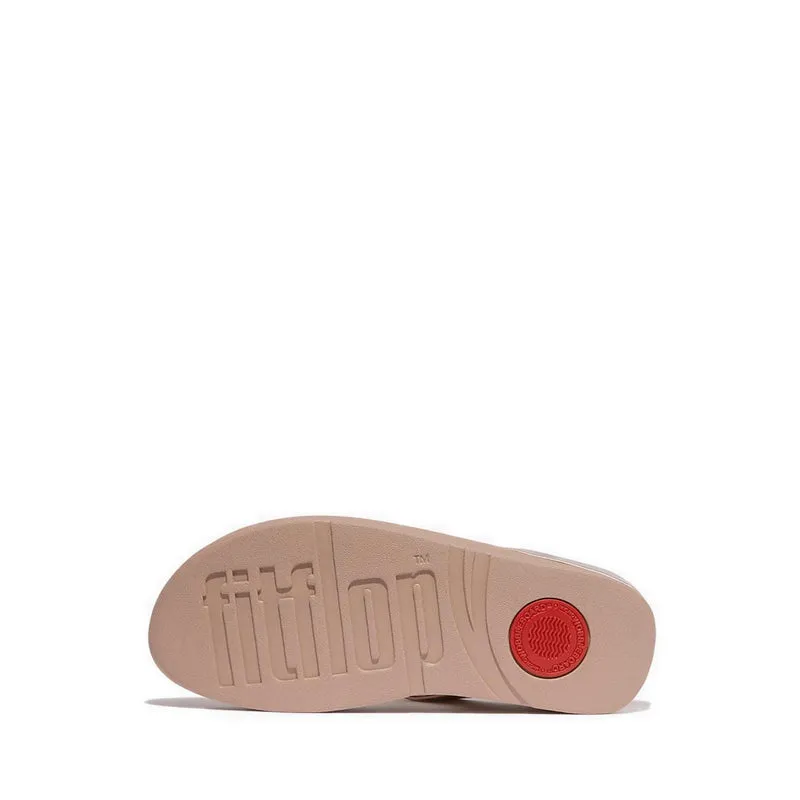 Fitflop Halo Bead-Circle Metallic Toe-Post Sandals - Metallic Latte Beige
