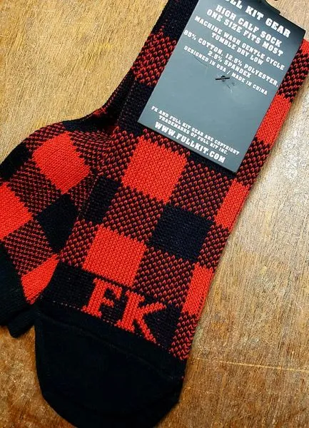 FK SPORT PLAID HIGH CALF SOCK