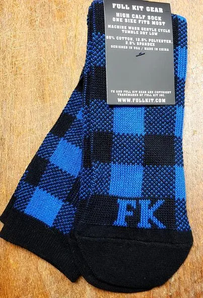 FK SPORT PLAID HIGH CALF SOCK