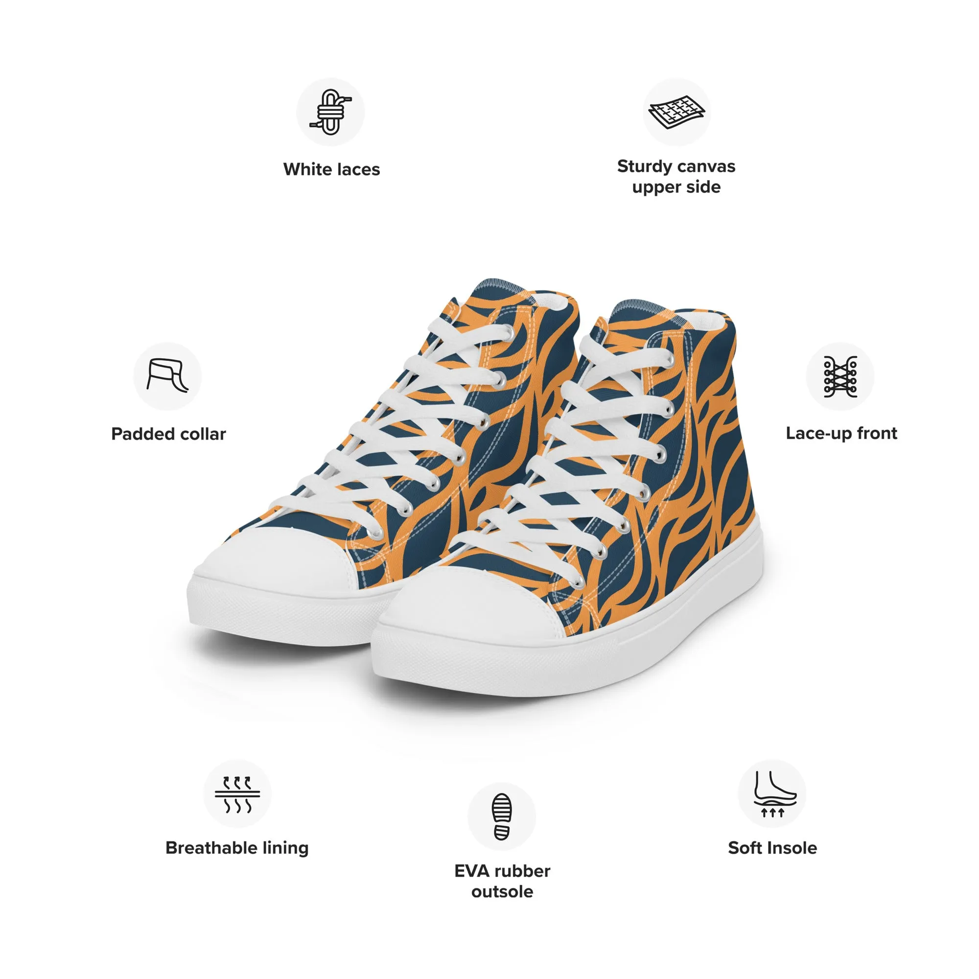 FLAME-TRIUMPHANT Men’s high top canvas shoes