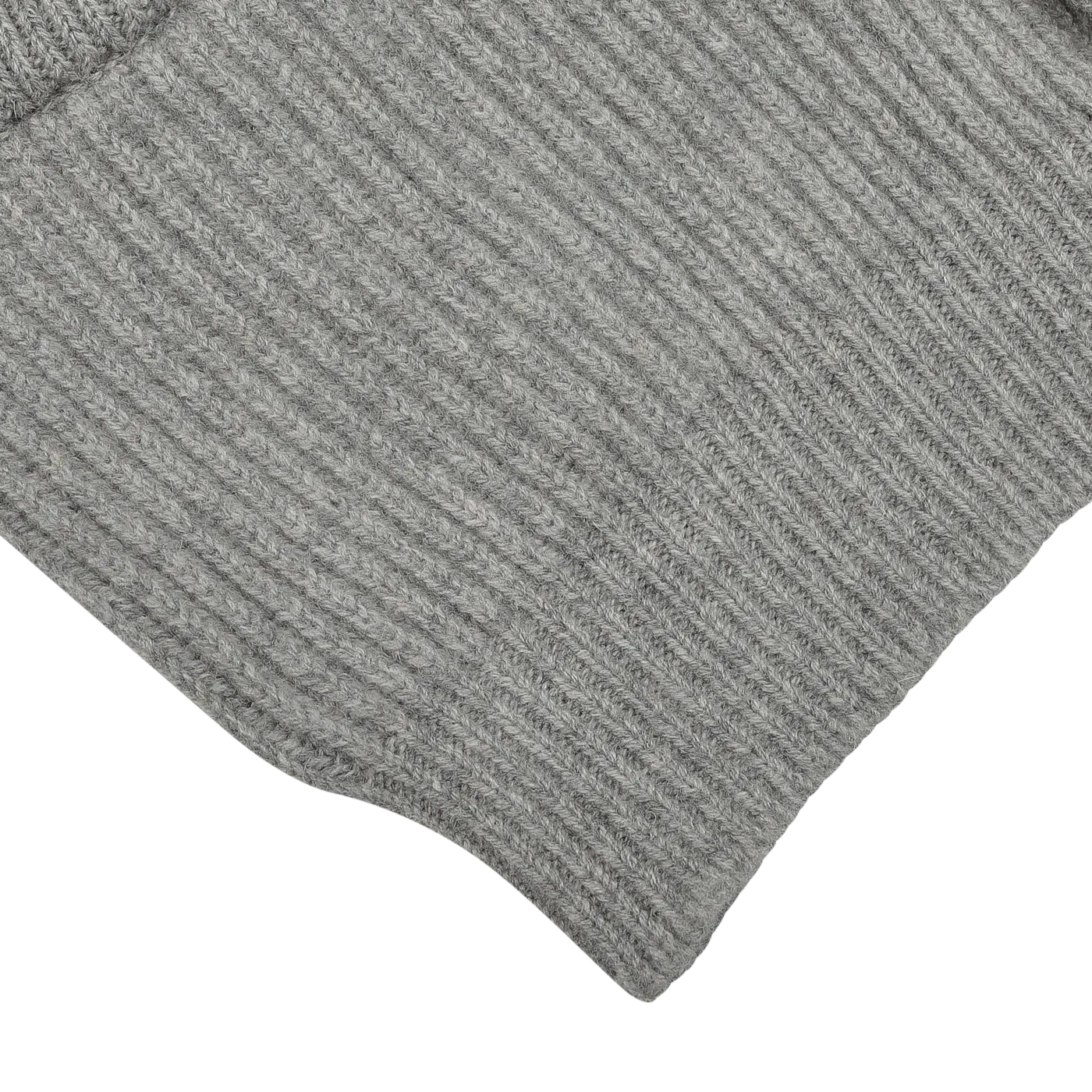 Flannel Grey Lambswool Shawl Collar Cardigan