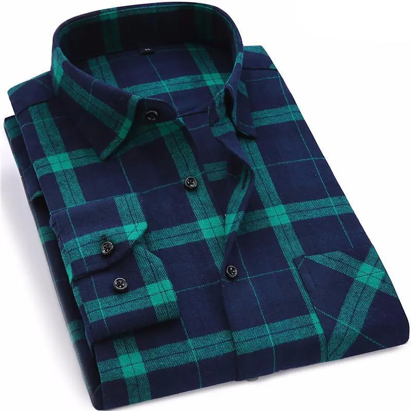 Flannel Plaid Casual Long Sleeve Shirt