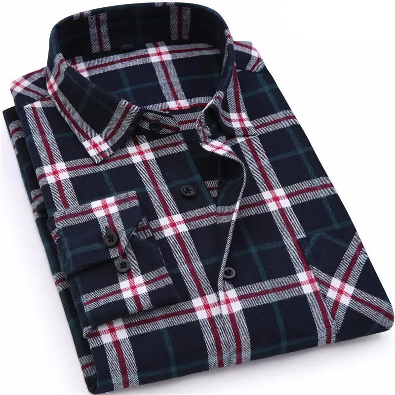 Flannel Plaid Casual Long Sleeve Shirt