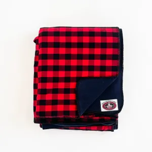 Flannel Throw - Red Black Buffalo Check
