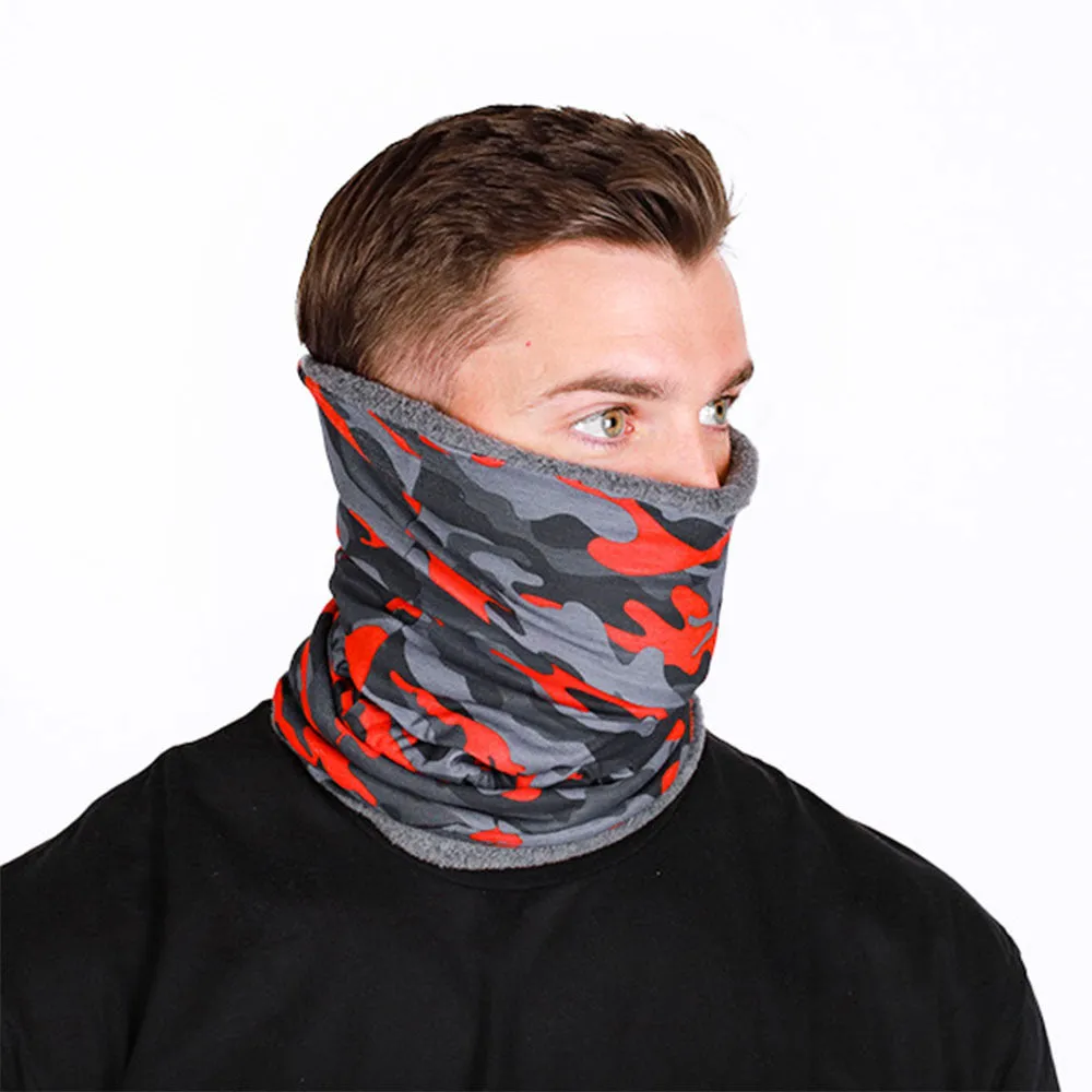 Fleece Face Shields®| Fire Military Camo
