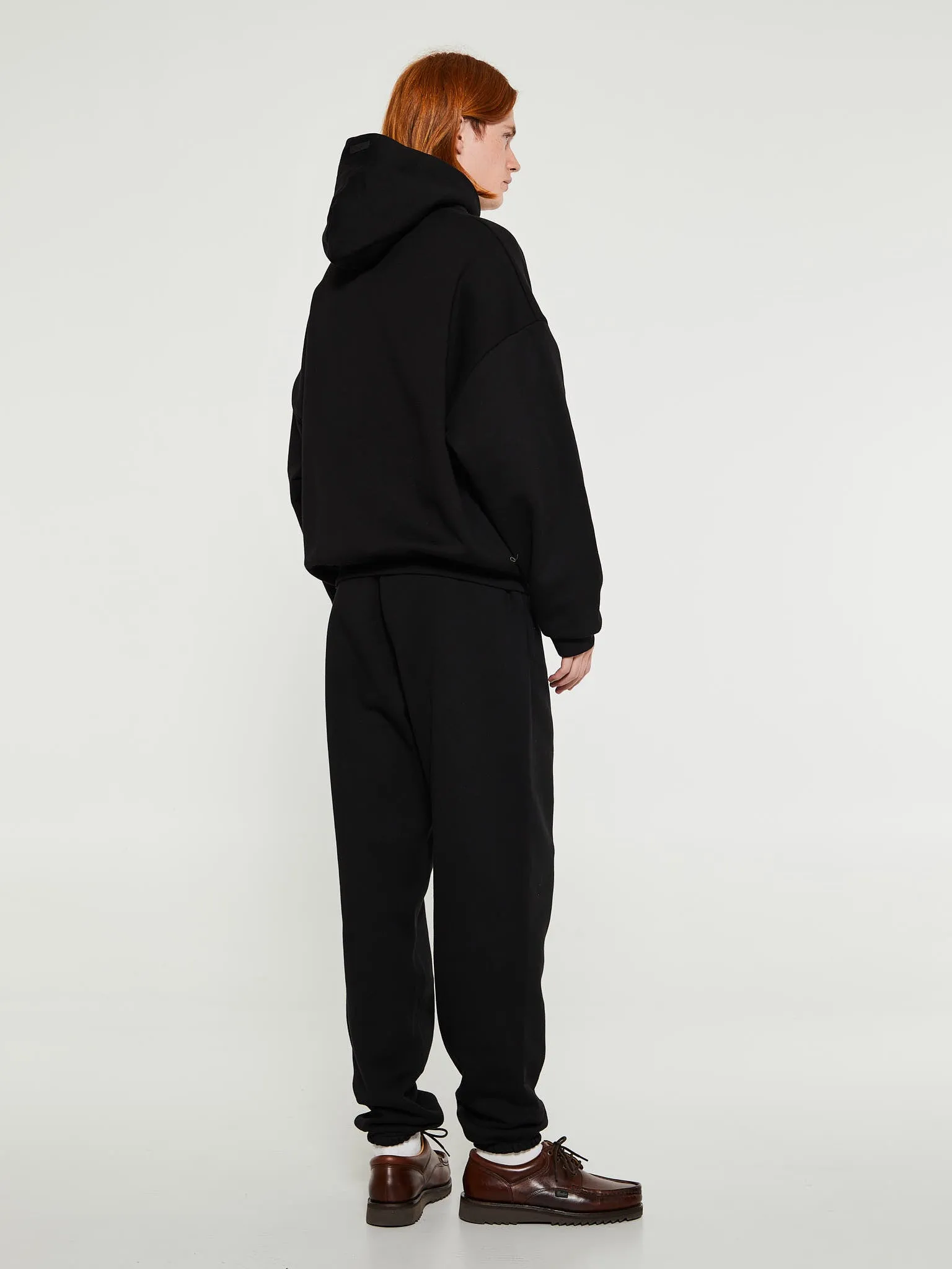 Fleece Hoodie in Black