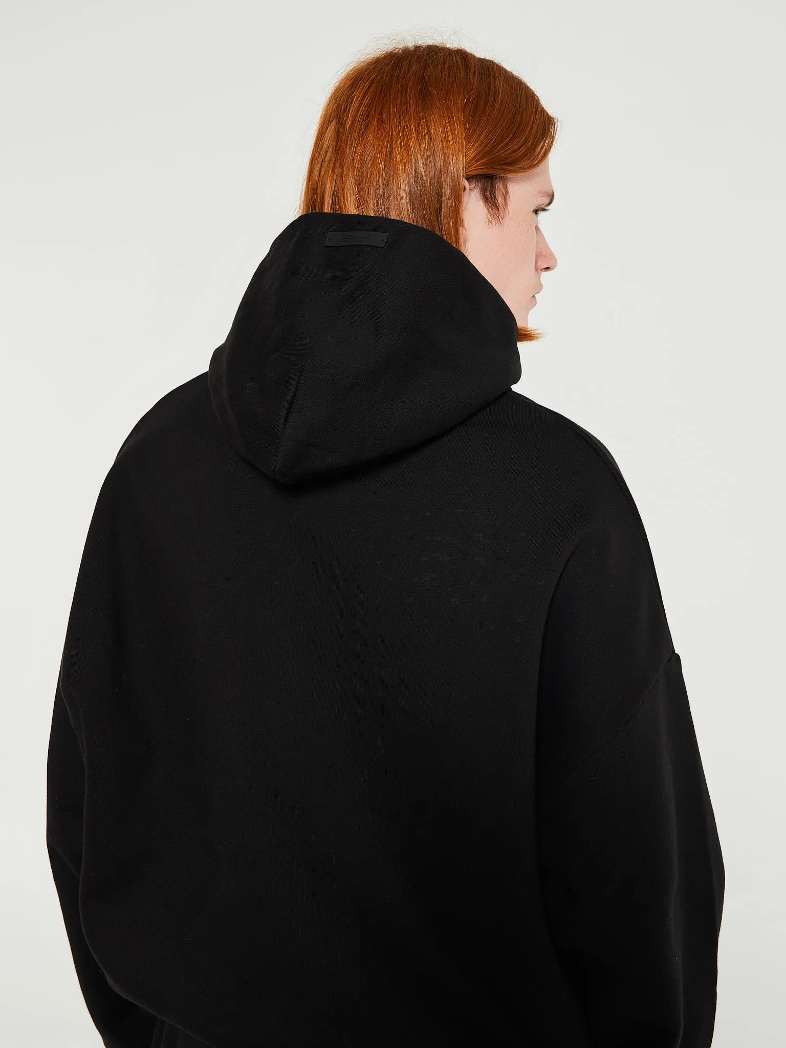 Fleece Hoodie in Black