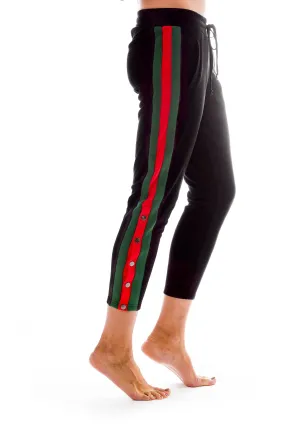 Fleece-Lined Tuxedo Track Pants