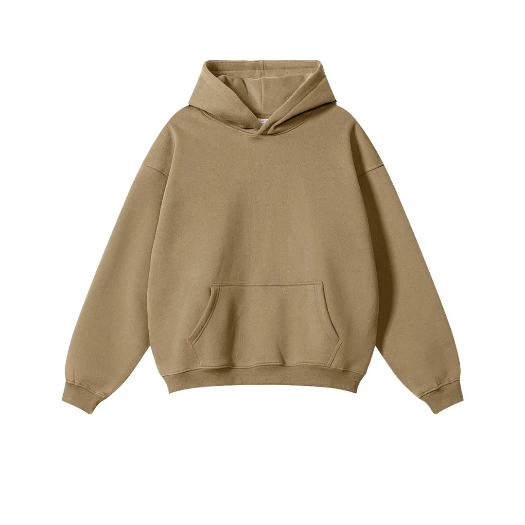 Fleece Lining Oversize Hoodie & Fleece Lining Sweatpants Setup WN9931-K