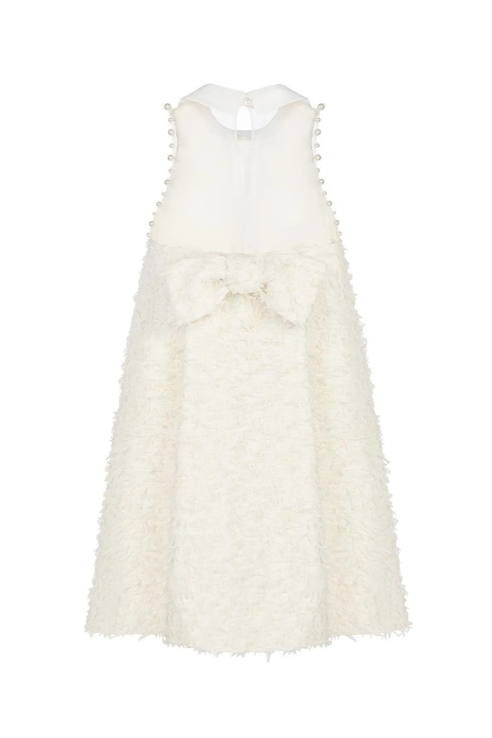 Fleur Trapezoid Sleeveless Tweed Mini Dress