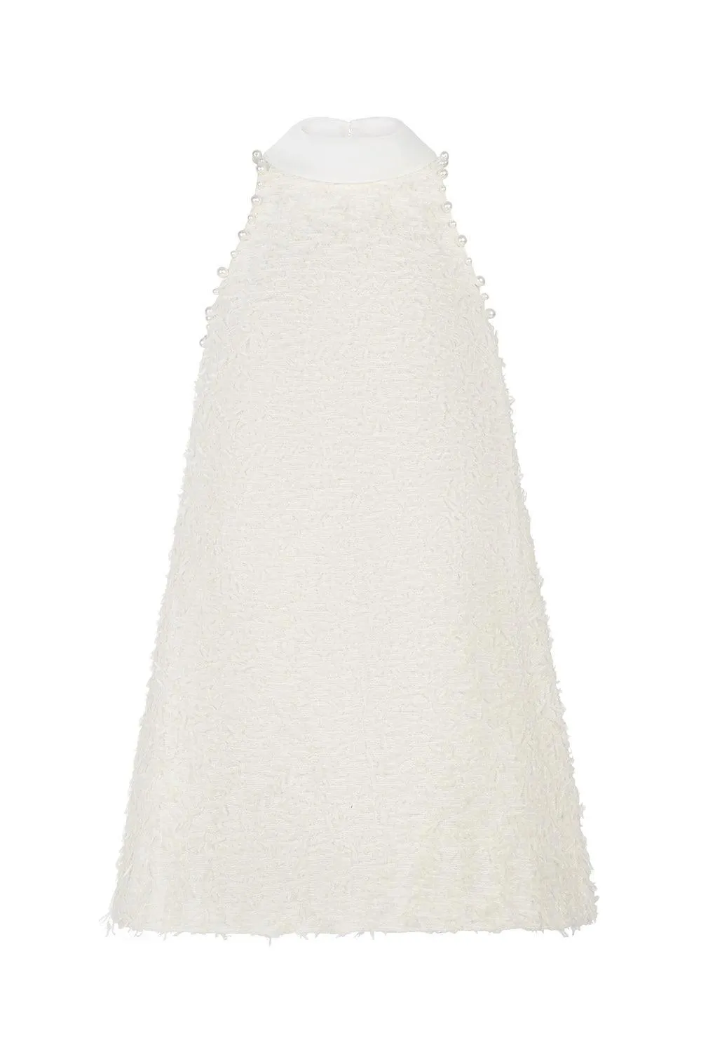 Fleur Trapezoid Sleeveless Tweed Mini Dress