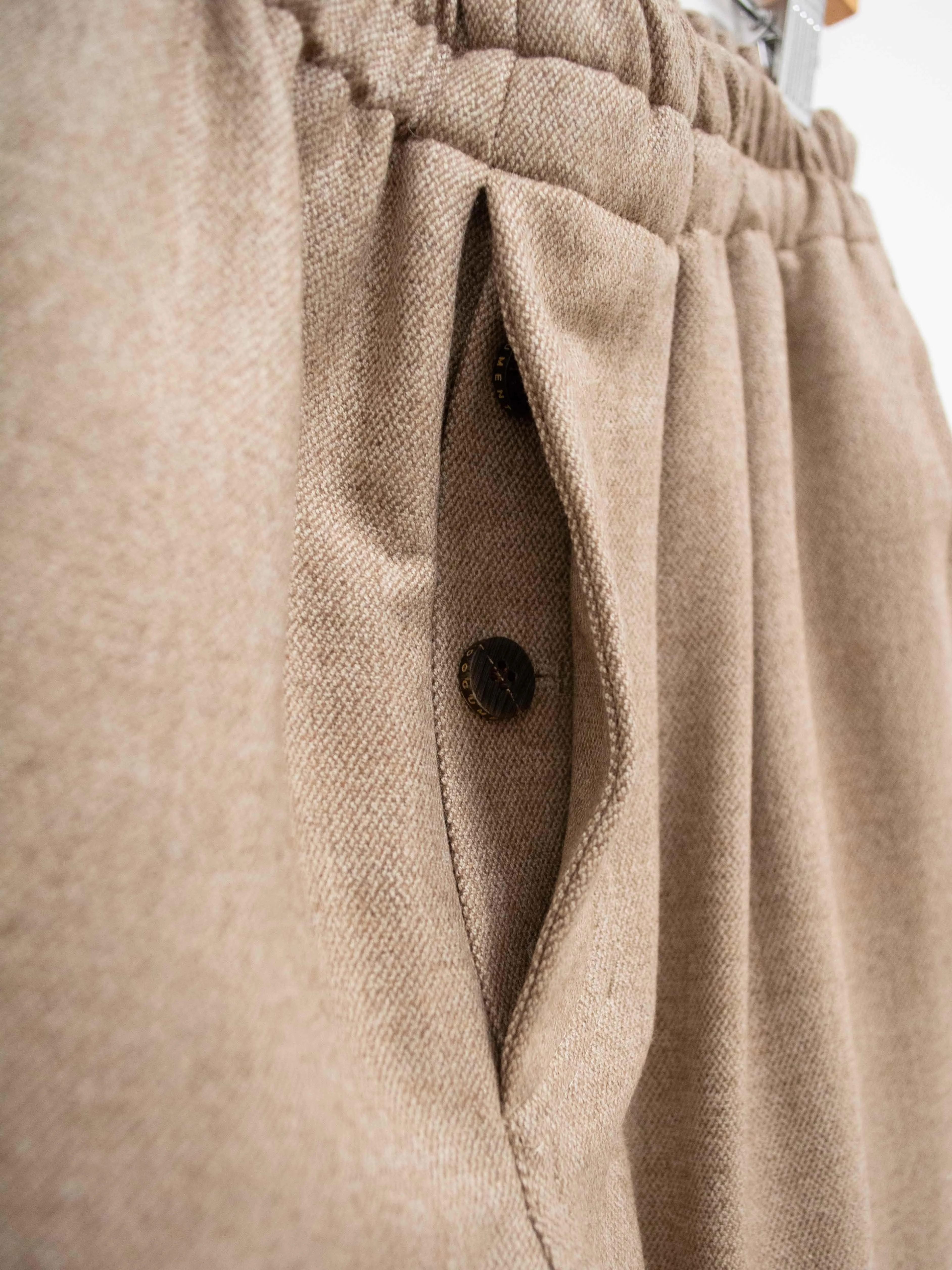 Flexible Wool Easy Pants - Beige