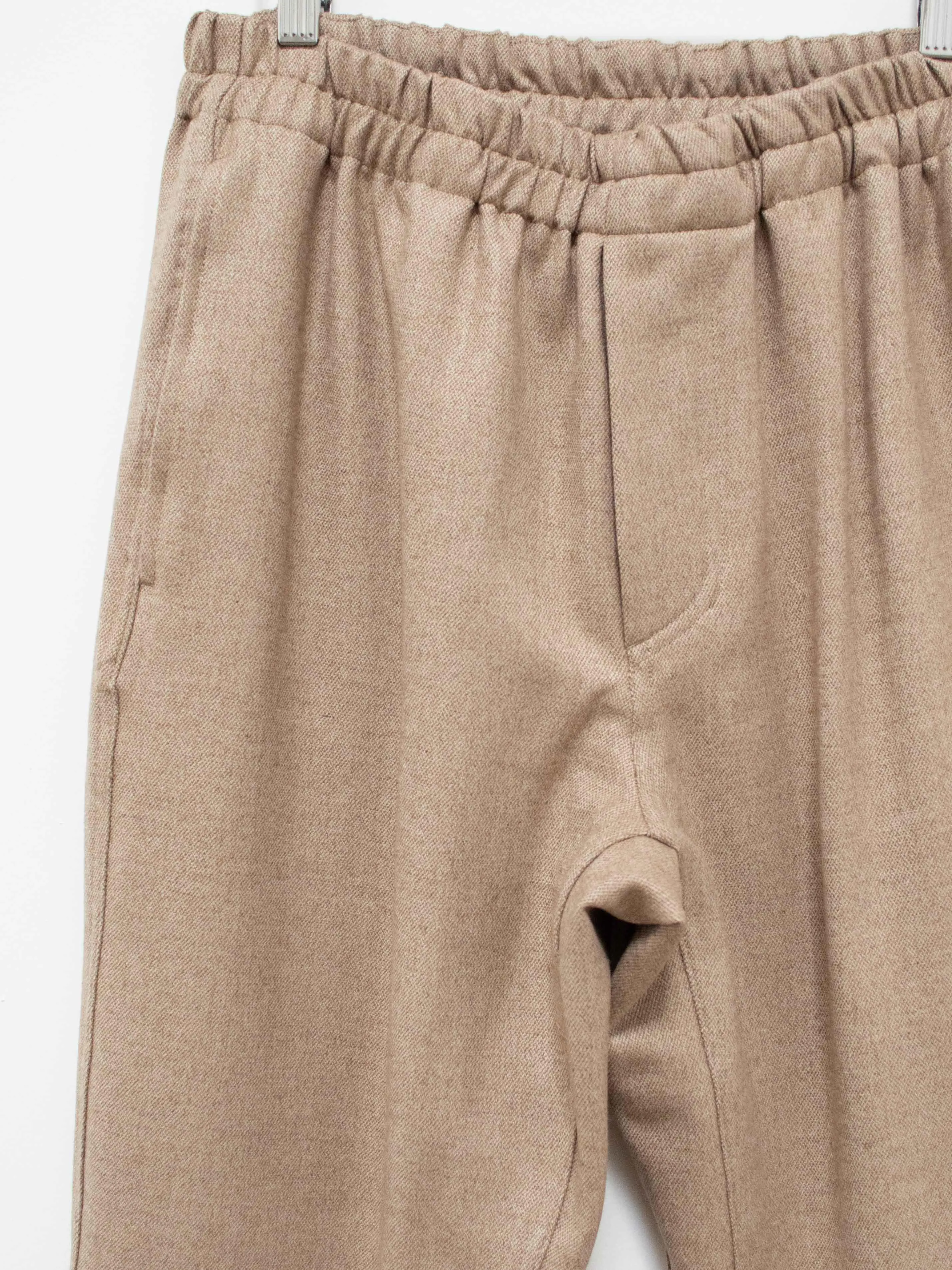 Flexible Wool Easy Pants - Beige