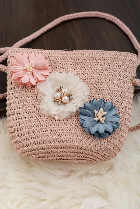 Floppy Straw Hat and Bag Set