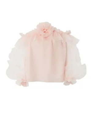 Floral-appliqué Blouse