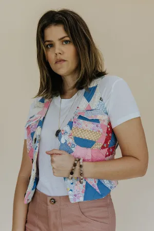Floral Patchwork Quilted Vest