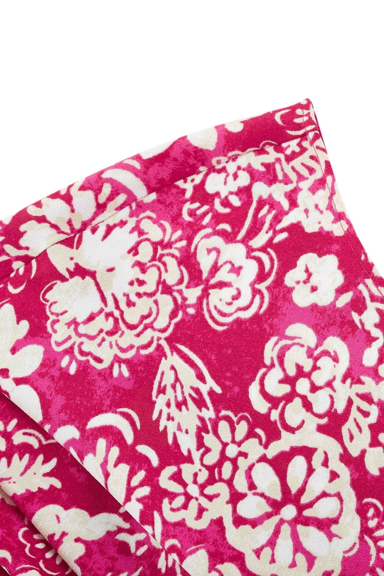 Floral Printed Mock Neck Blouse