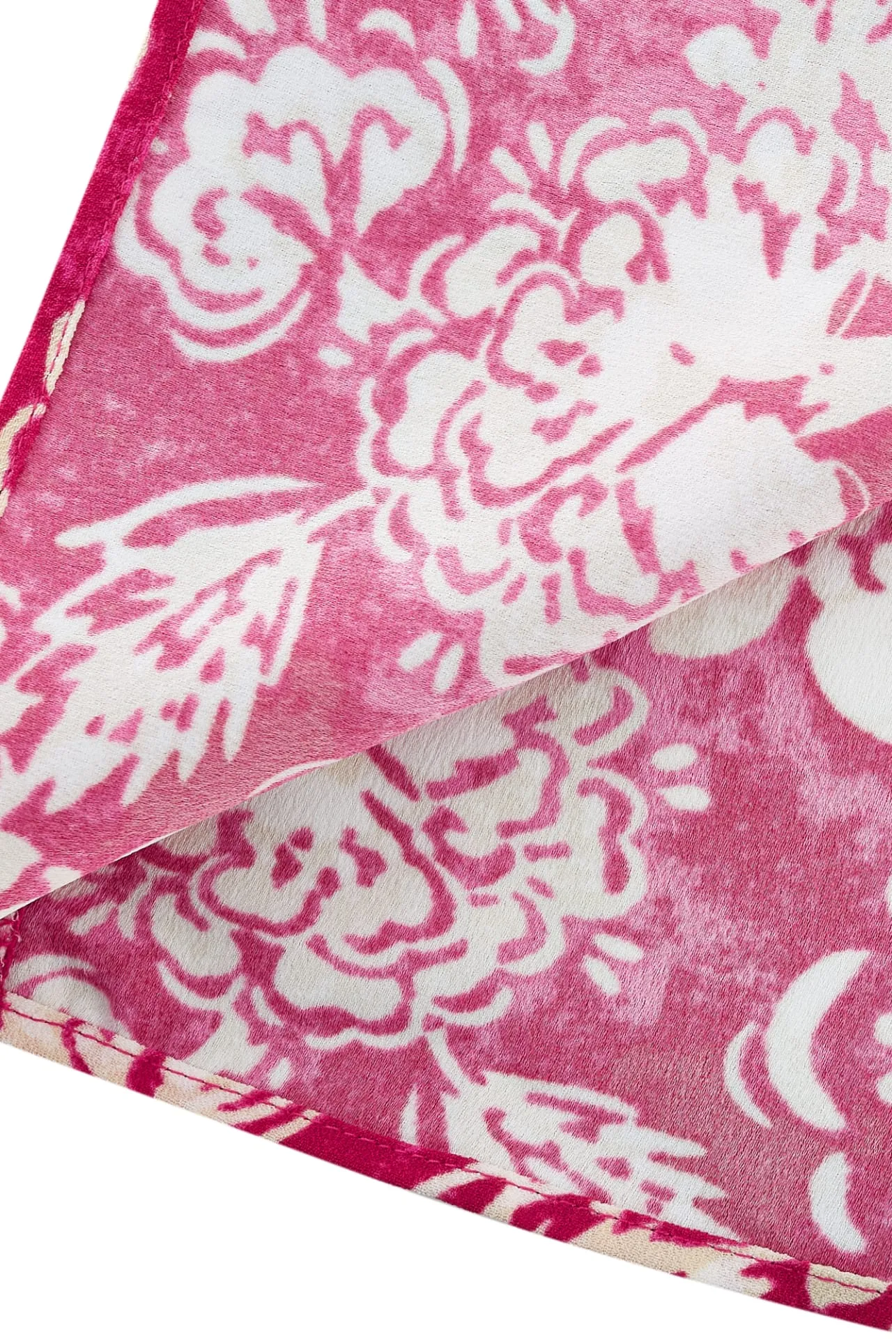 Floral Printed Mock Neck Blouse