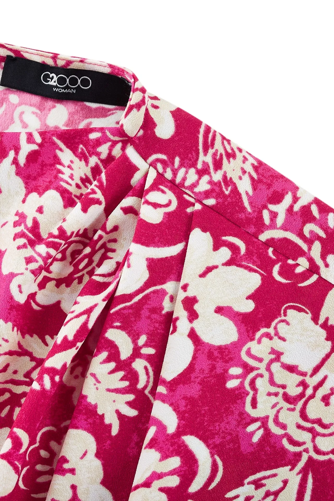Floral Printed Mock Neck Blouse