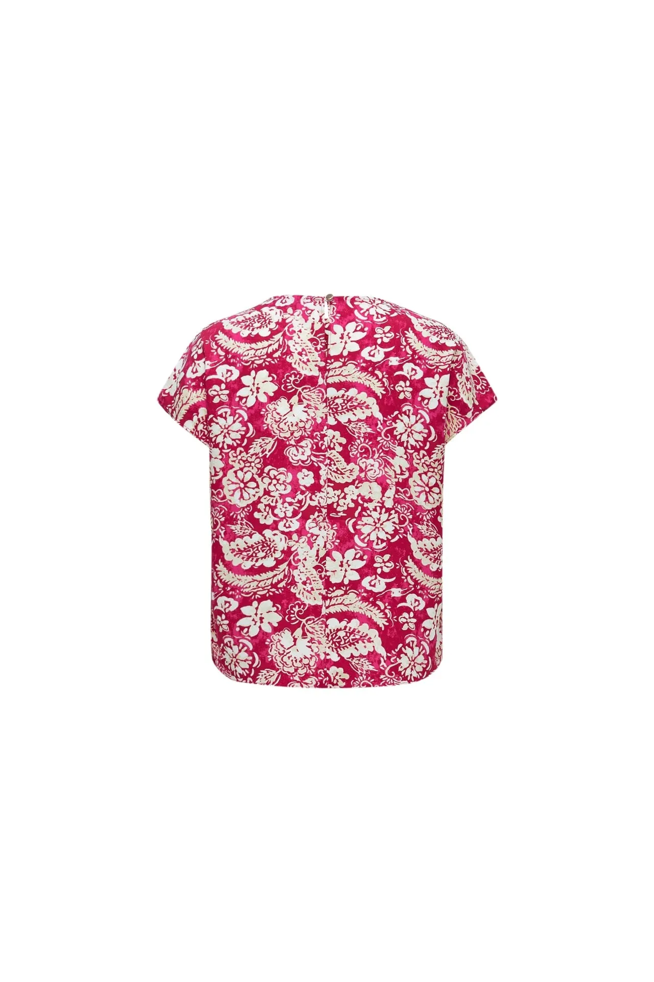 Floral Printed Mock Neck Blouse