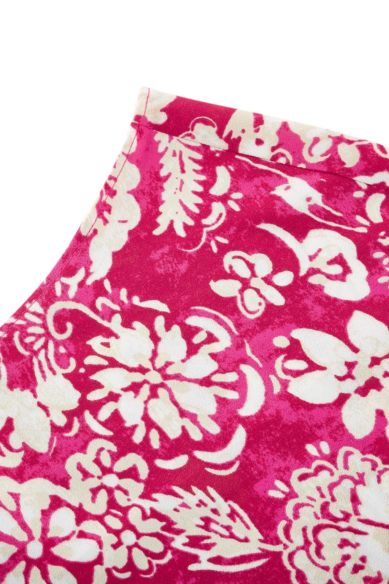 Floral Printed Mock Neck Blouse
