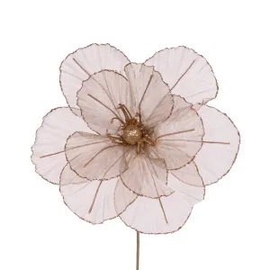 Flower Camellia Beaded Copper 16cm