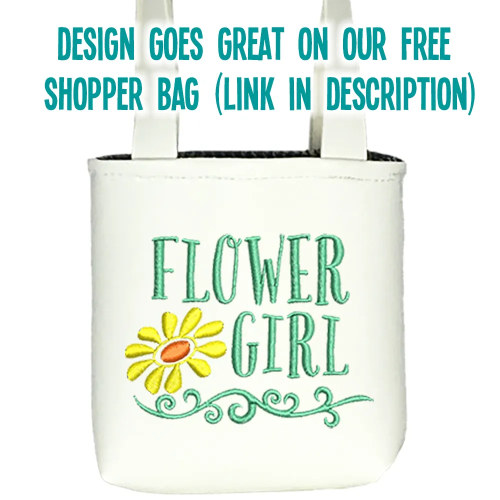 Flower Girl Machine Embroidery File for 18" Dolls