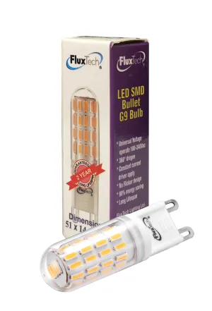 FluxTech - Universal Voltage Bullet style 2.5W G9 LED Bulb